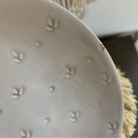 HEARTH & HAND With Magnolia 4pc Textured Appetizer Stoneware Plates Sour Cream - Picture 8 of 14